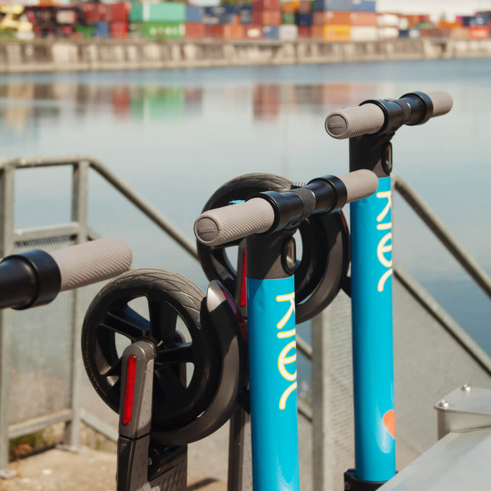 Knot Station for e-scooter ES2 in a port