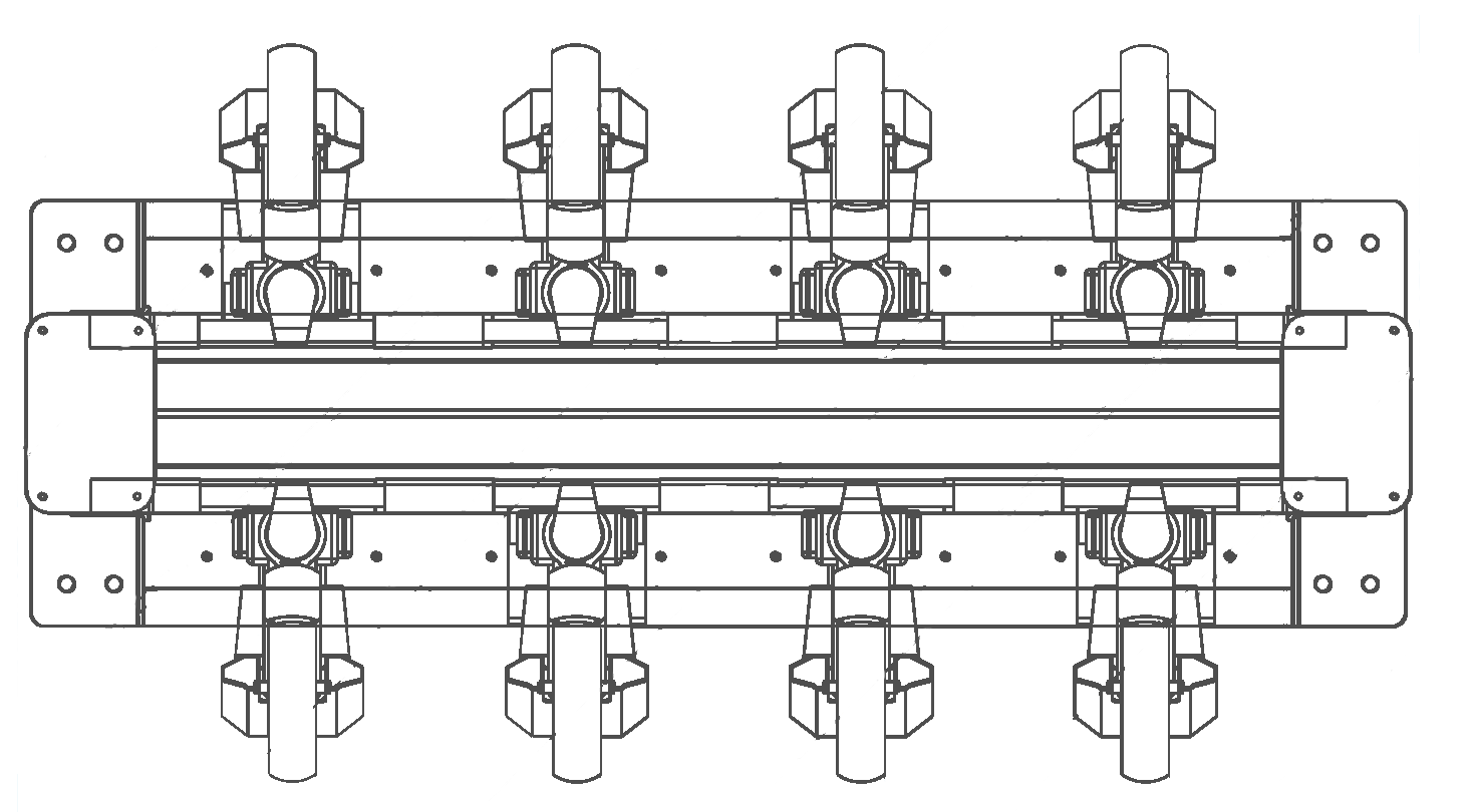 Boceto de la estación compartida KNOT, ocho emplazamientos, para ES2